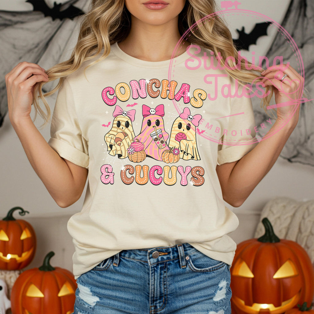 Conchas and Cucuy's Comfort Colors Tee, Funny Latino Halloween Shirt
