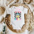 Handsome Dude Baby Onesie, Retro Smiley Face Bodysuit, Rabbit Skins 4424