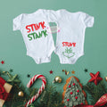 Funny Christmas Baby Onesie, Stink Stank Stunk Holiday Parody