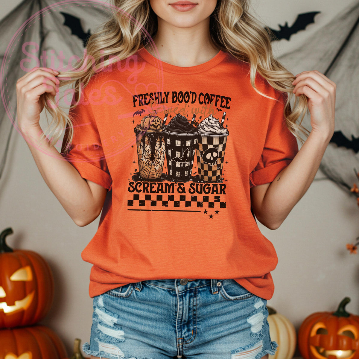 Freshly Boo’d Coffee Shirt, Comfort Colors Halloween Graphic Tee