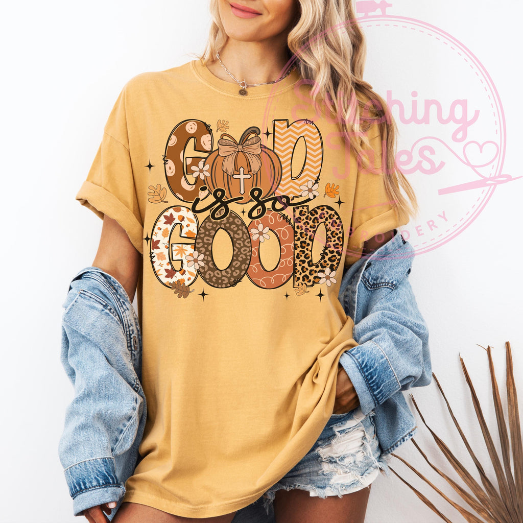 God Is So Good Comfort Colors Tee, Christian Fall Shirt