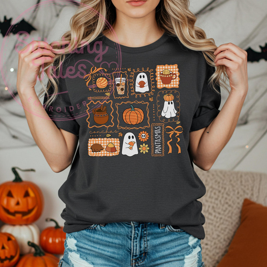 Pan Dulce Cafecito Shirt, Comfort Colors Fall Ghost Tee