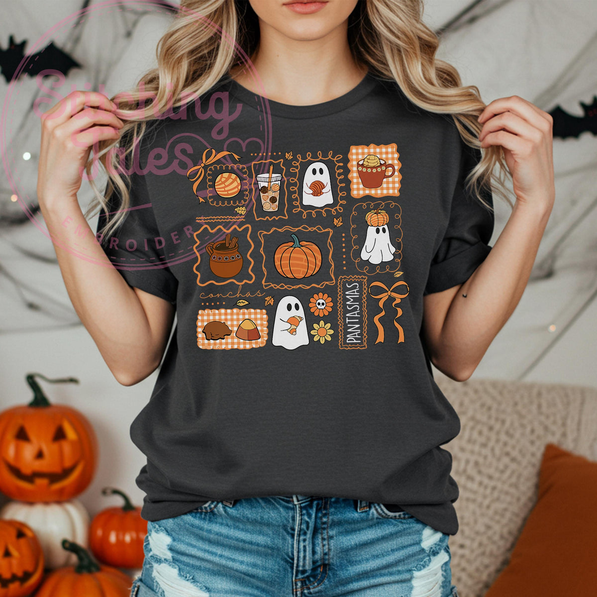 Pan Dulce Cafecito Shirt, Comfort Colors Fall Ghost Tee
