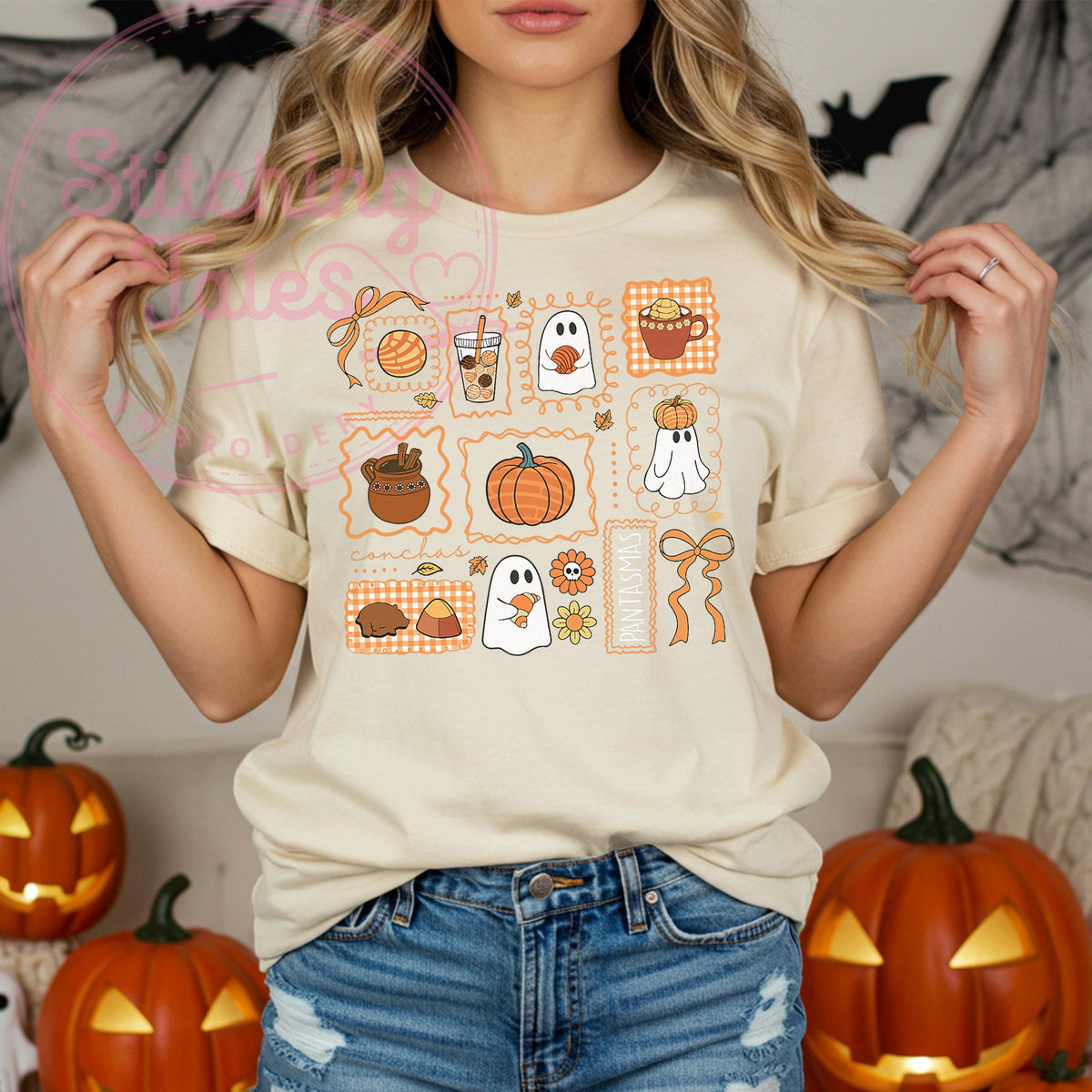 Pan Dulce Cafecito Shirt, Comfort Colors Fall Ghost Tee