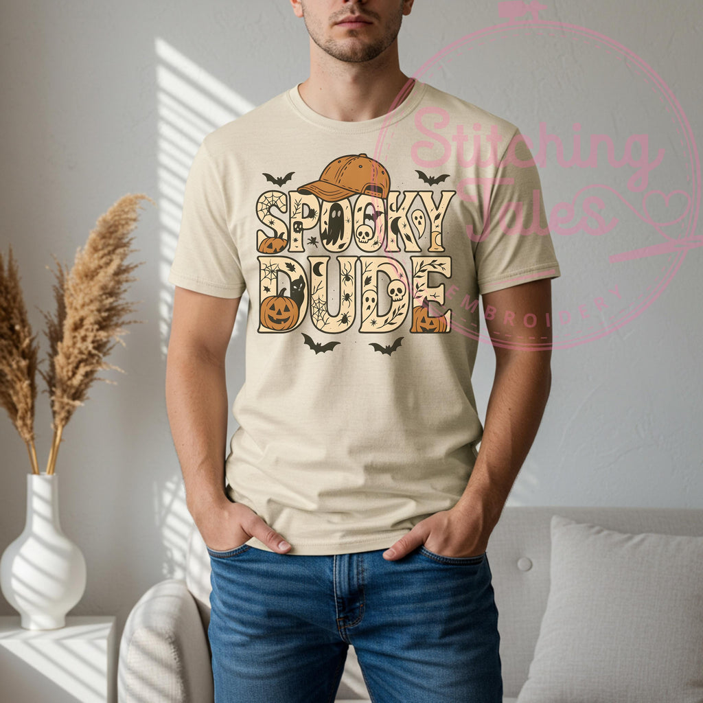 Spooky Dude Halloween Shirt, Comfort Colors Graphic Tee