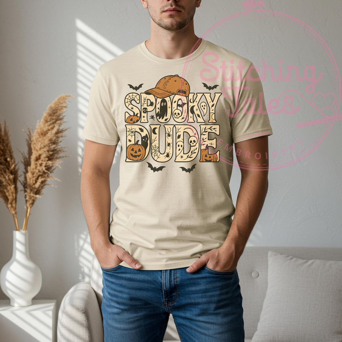 Spooky Dude Halloween Shirt, Comfort Colors Graphic Tee
