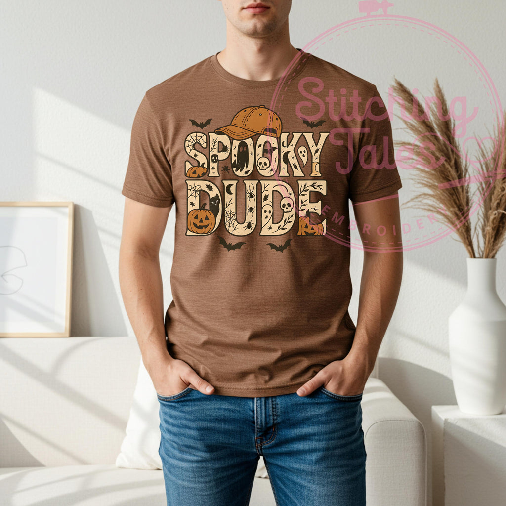 Spooky Dude Halloween Shirt, Comfort Colors Graphic Tee