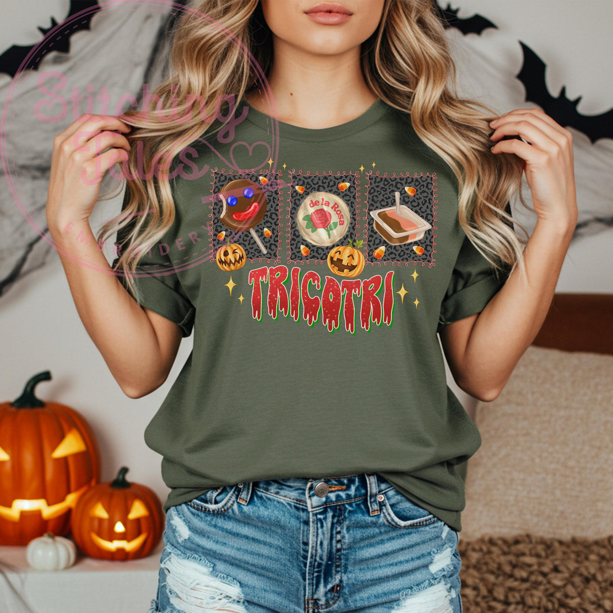 TricoTri Halloween Comfort Colors Tee, Funny Mexican Candy Graphic