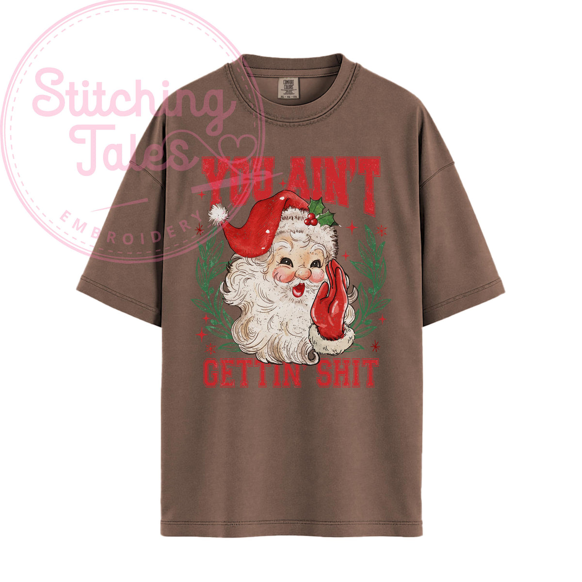 Funny Santa Christmas Tee | Sassy Comfort Colors Holiday Shirt