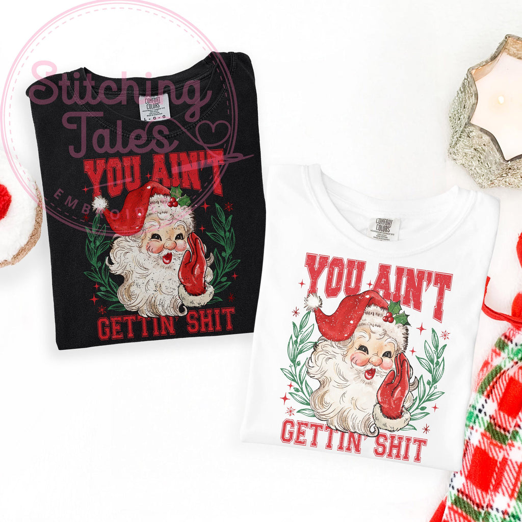 Funny Santa Christmas Tee | Sassy Comfort Colors Holiday Shirt
