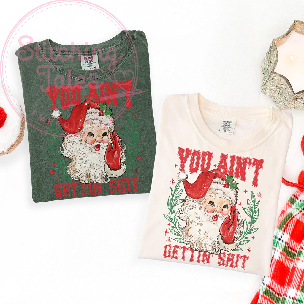 Funny Santa Christmas Tee | Sassy Comfort Colors Holiday Shirt