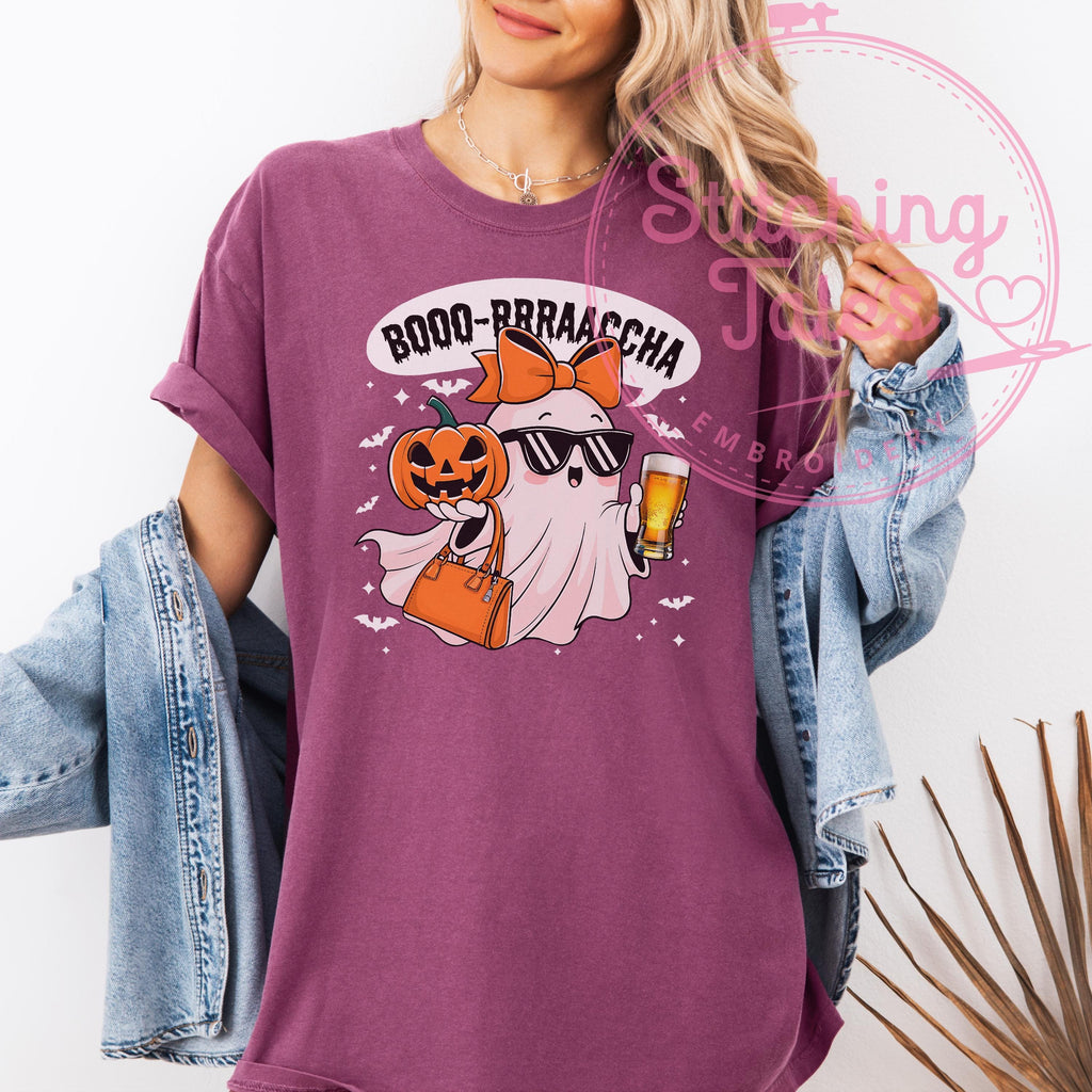 Borracha Ghost Comfort Colors Tee, Latina Halloween Shirt