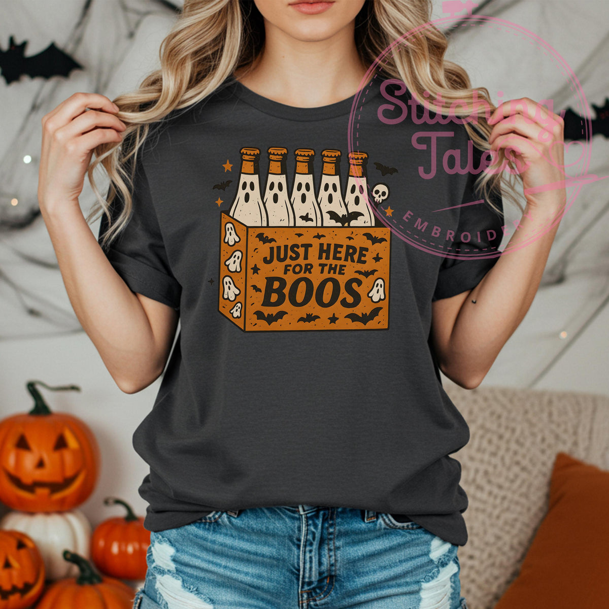 Just Here for the Boos Shirt, Comfort Colors Halloween Tee