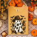 Cowprint Cowboy Ghost Comfort Colors Tee, Rustic Halloween Shirt