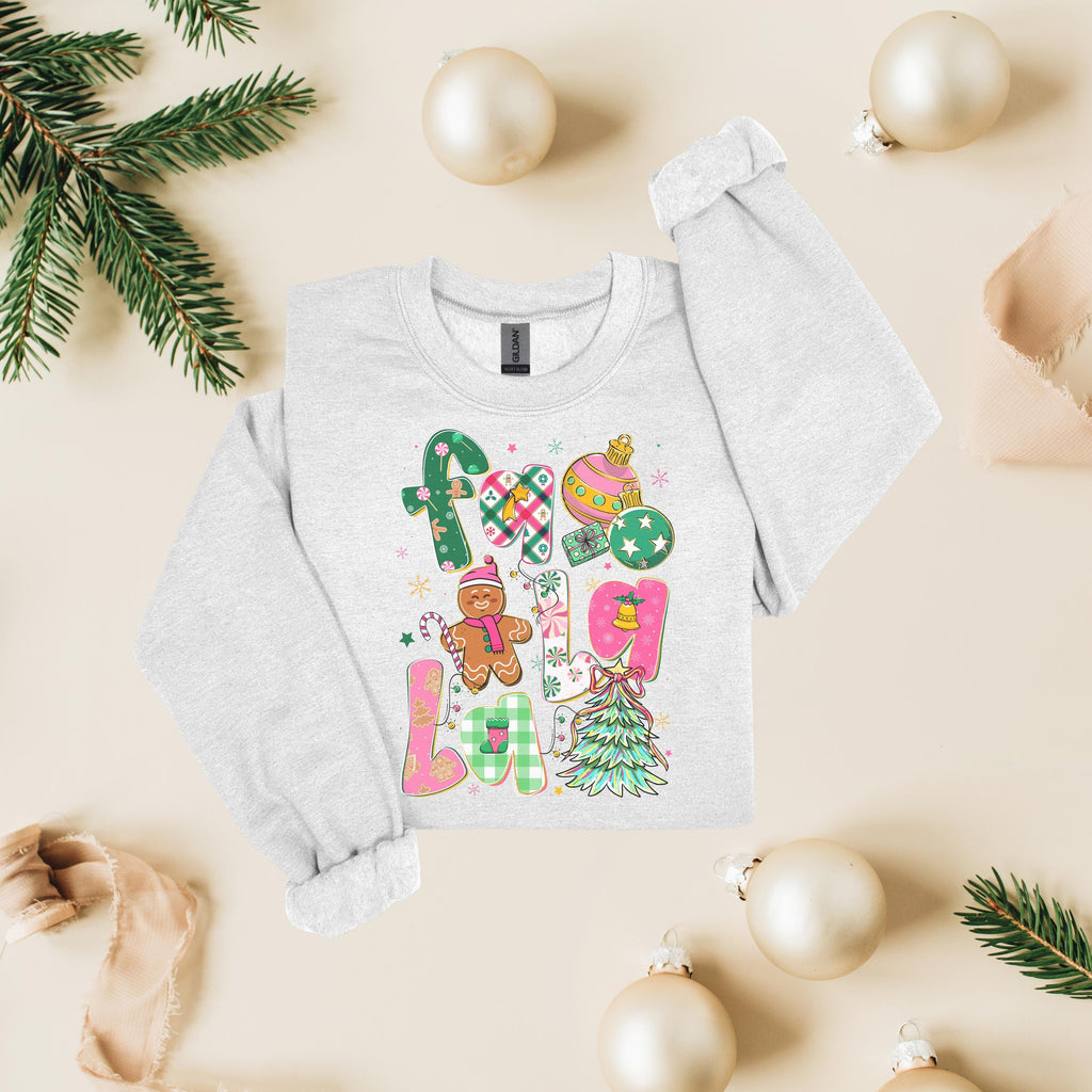 Fa La La Christmas Tee, Comfort Colors Retro Holiday Top