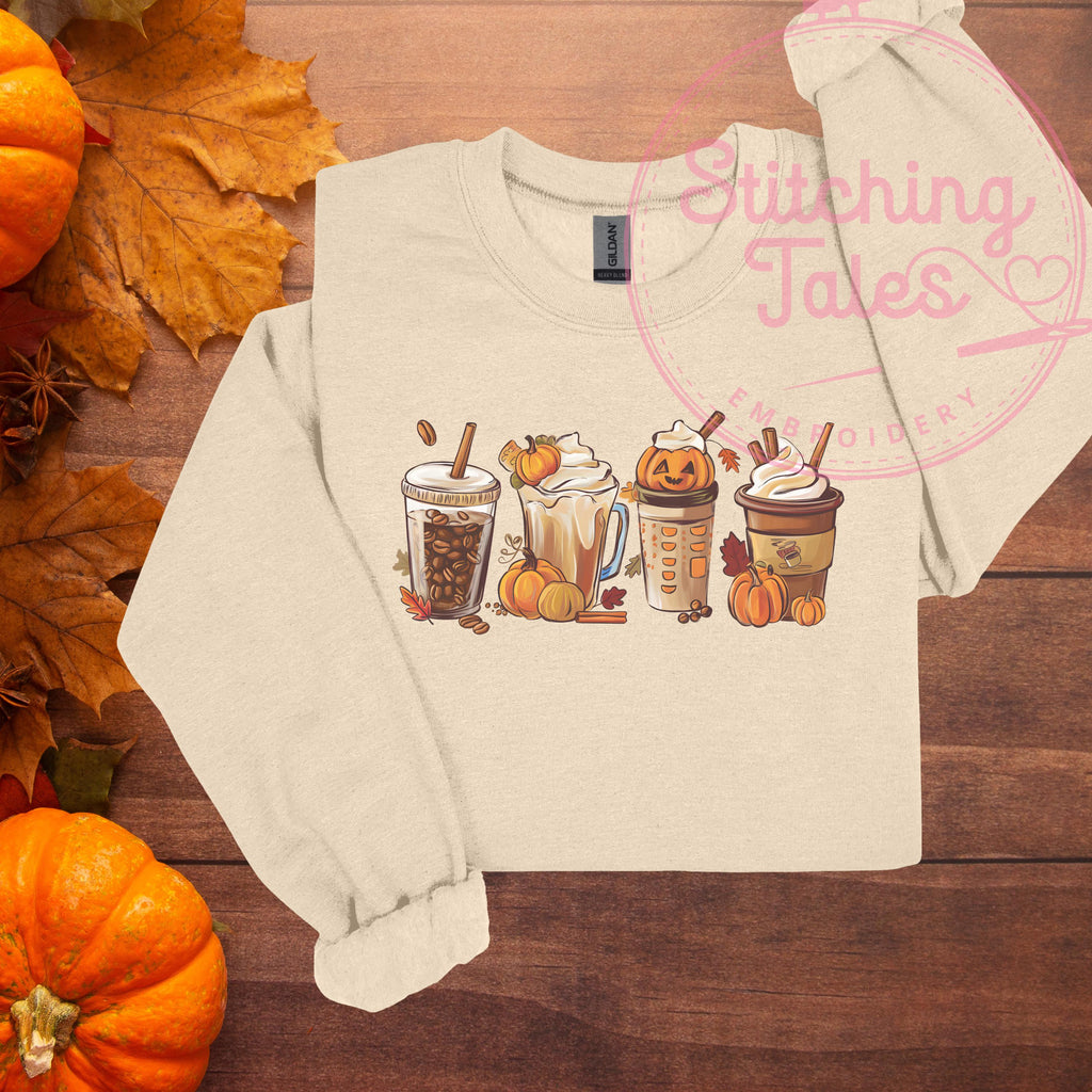 Pumpkin Spice Latte Shirt, Cozy Fall Drinks Tee or Sweatshirt