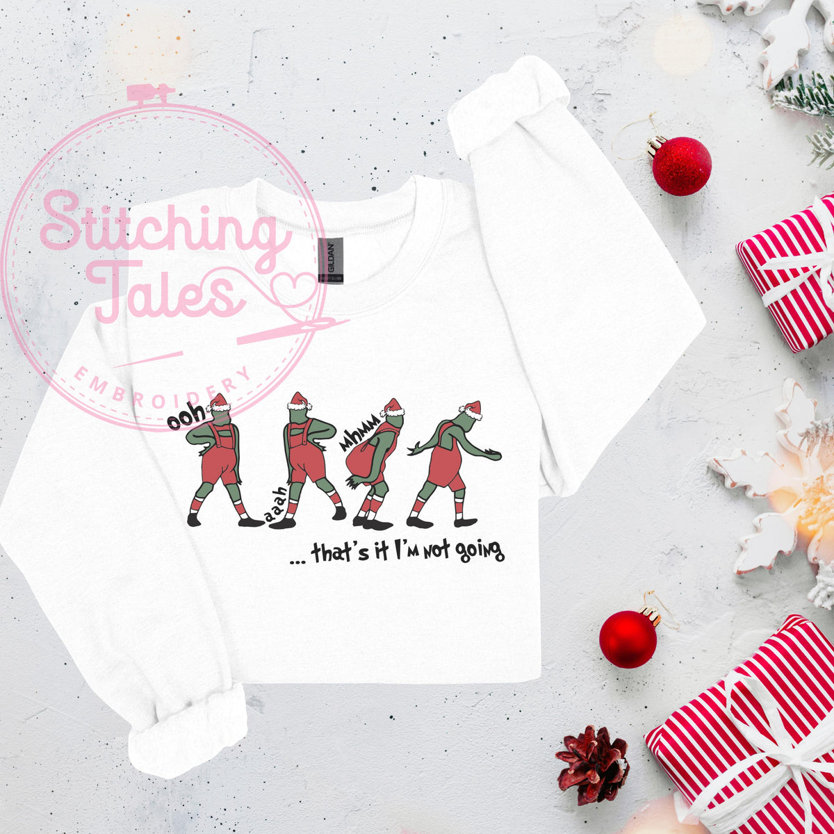 Funny Grinch Sweatshirt, Christmas Humor Top, Holiday Crewneck
