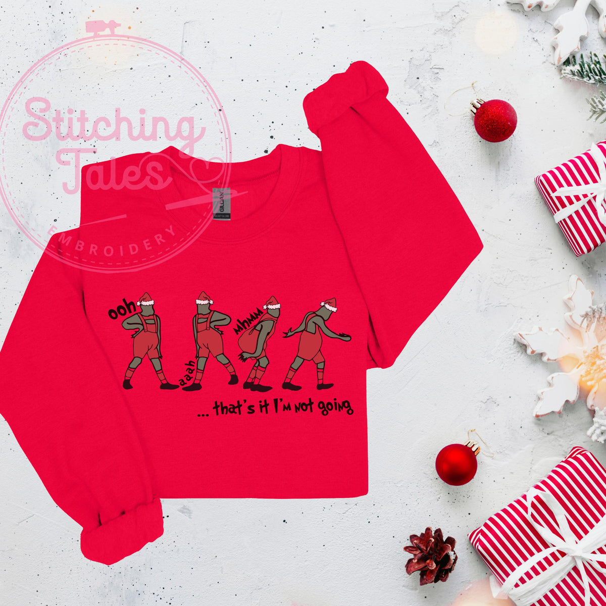 Funny Grinch Sweatshirt, Christmas Humor Top, Holiday Crewneck
