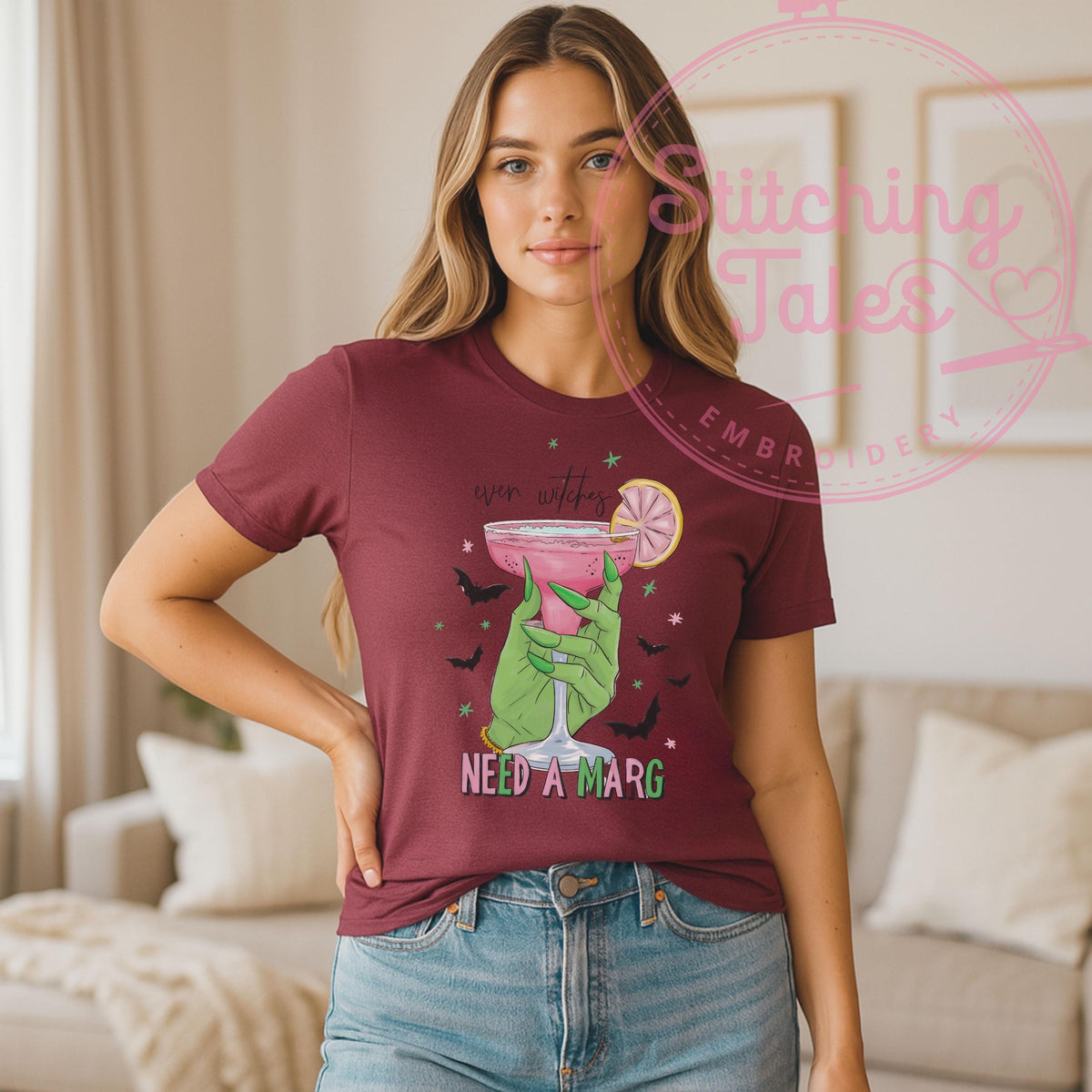 Funny Halloween Tee, Even Witches Need a Marg, Spooky Season Top
