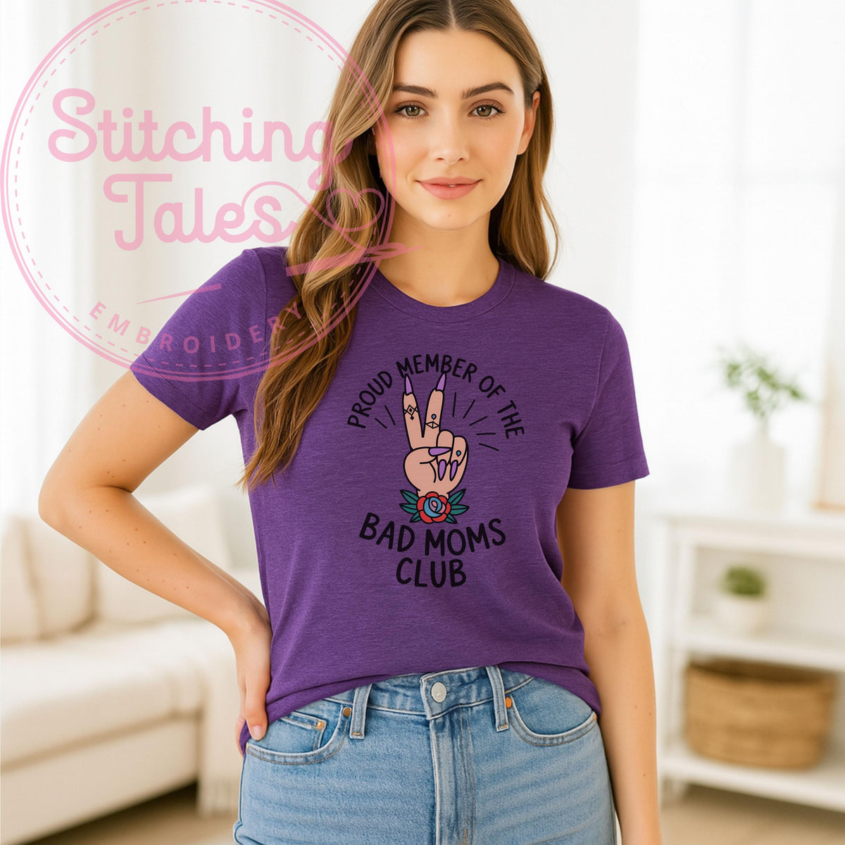 Bad Moms Club Graphic Tee, Sarcastic Mom Life Shirt