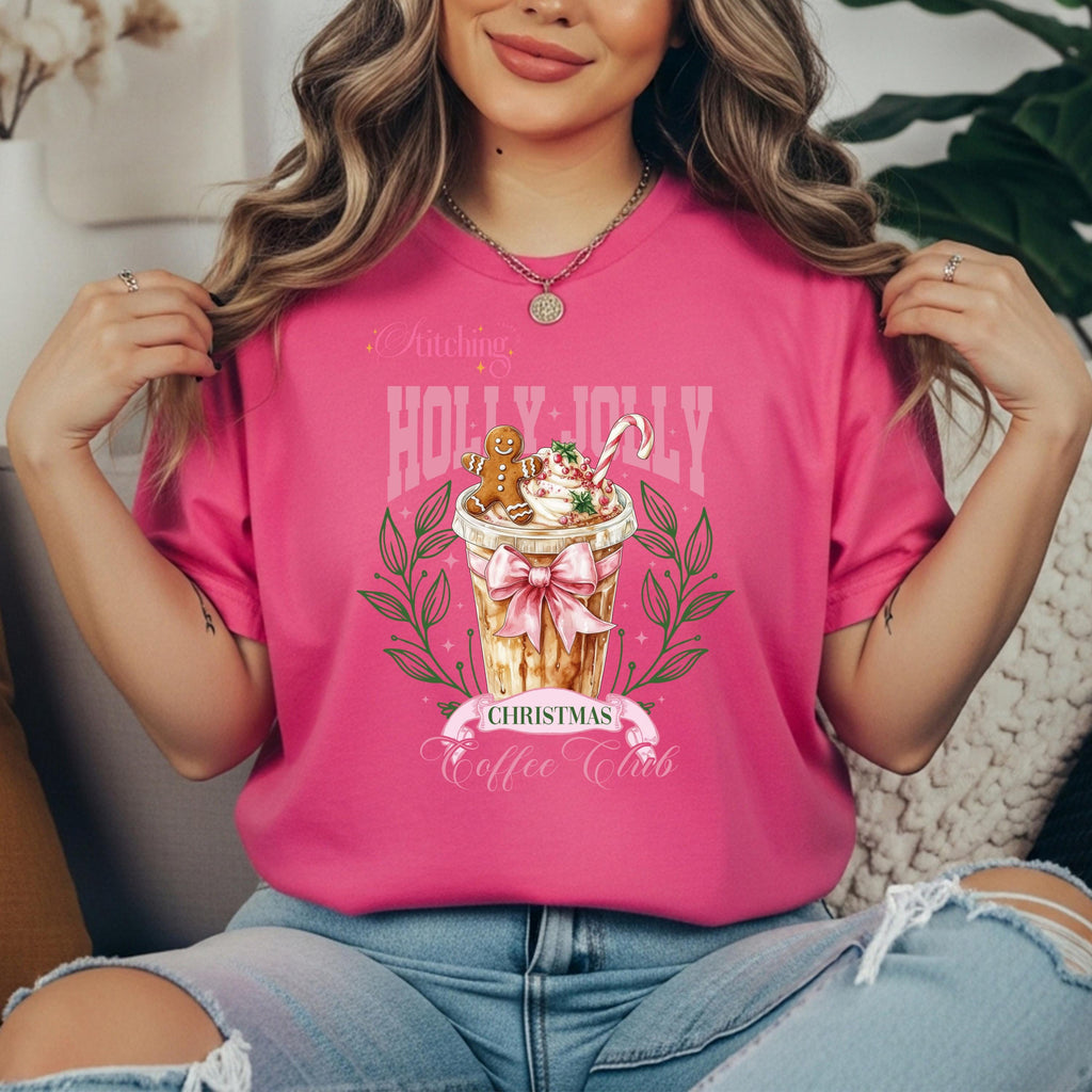 Christmas Coffee Club Tee, Retro Holiday Shirt