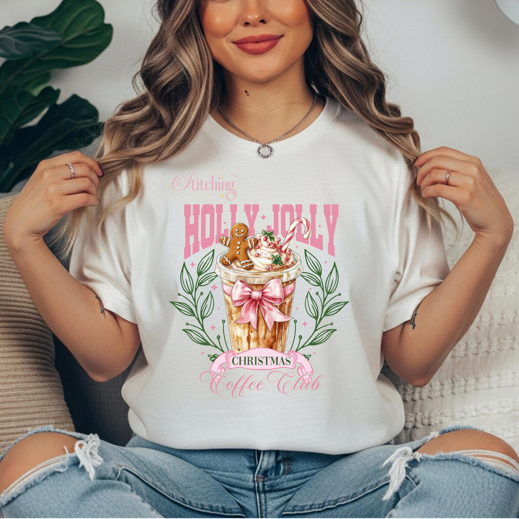 Christmas Coffee Club Tee, Retro Holiday Shirt