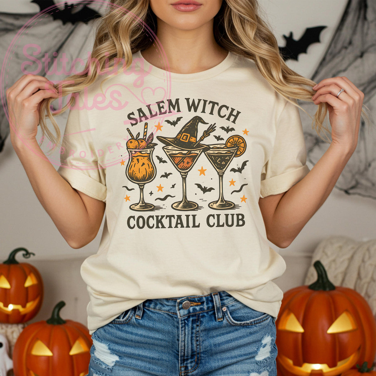 Salem Witch Cocktail Club Tee | Funny Halloween Comfort Colors Shirt