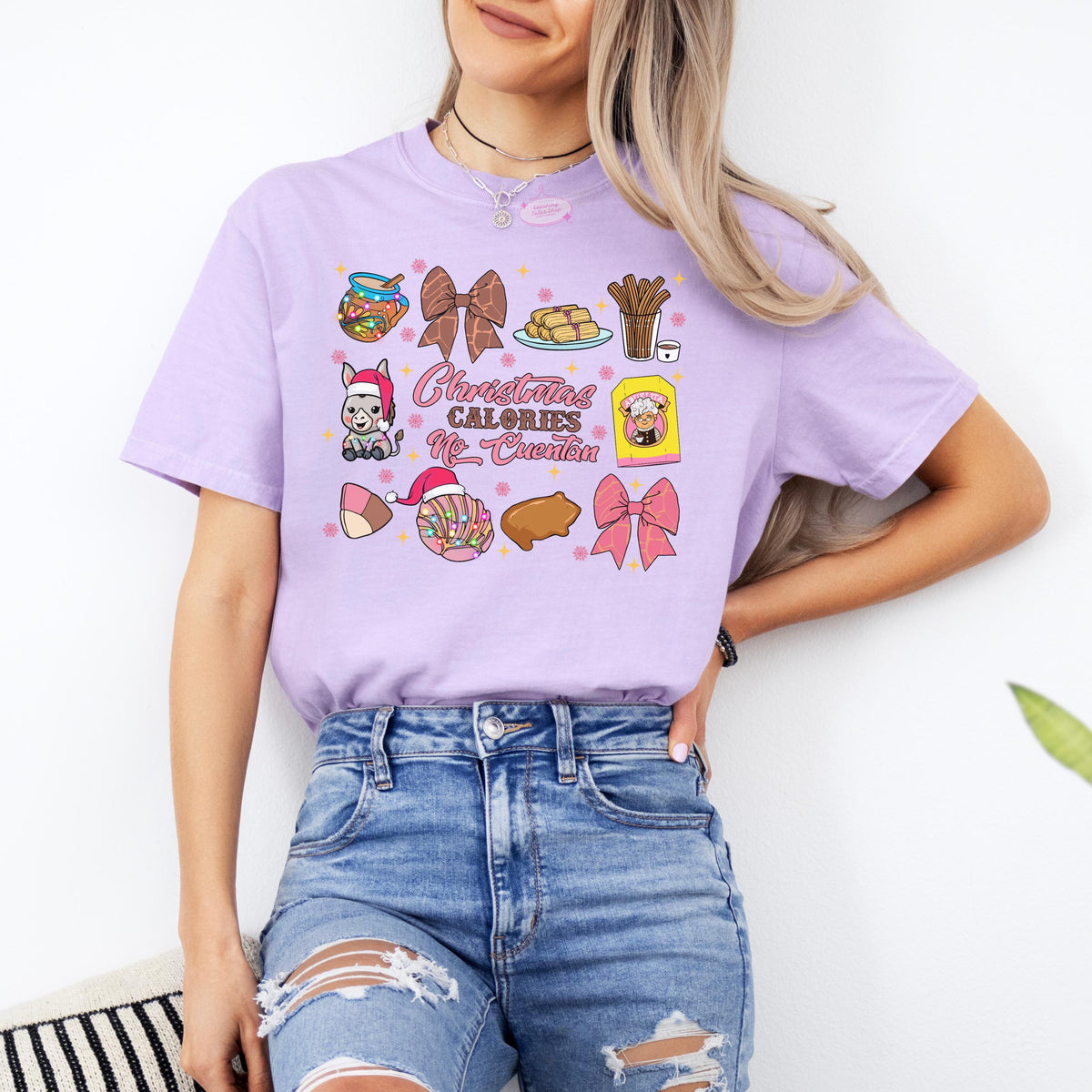 Christmas Calories No Cuentan Comfort Colors Tee, Latino Navidad Shirt