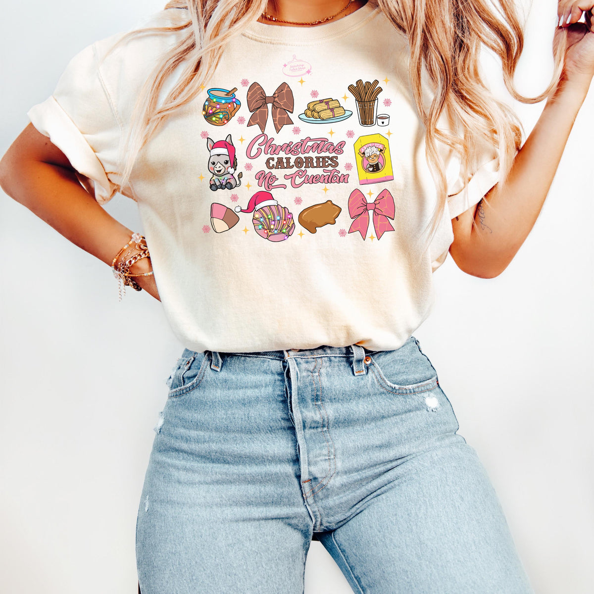 Christmas Calories No Cuentan Comfort Colors Tee, Latino Navidad Shirt