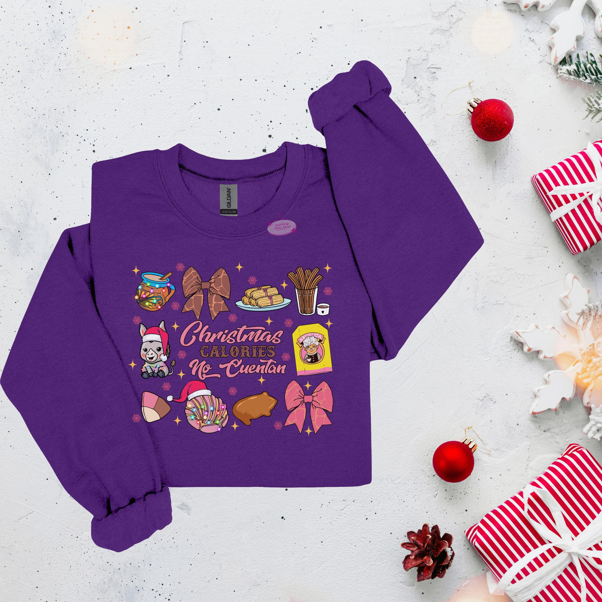 Christmas Calories No Cuentan Comfort Colors Tee, Latino Navidad Shirt