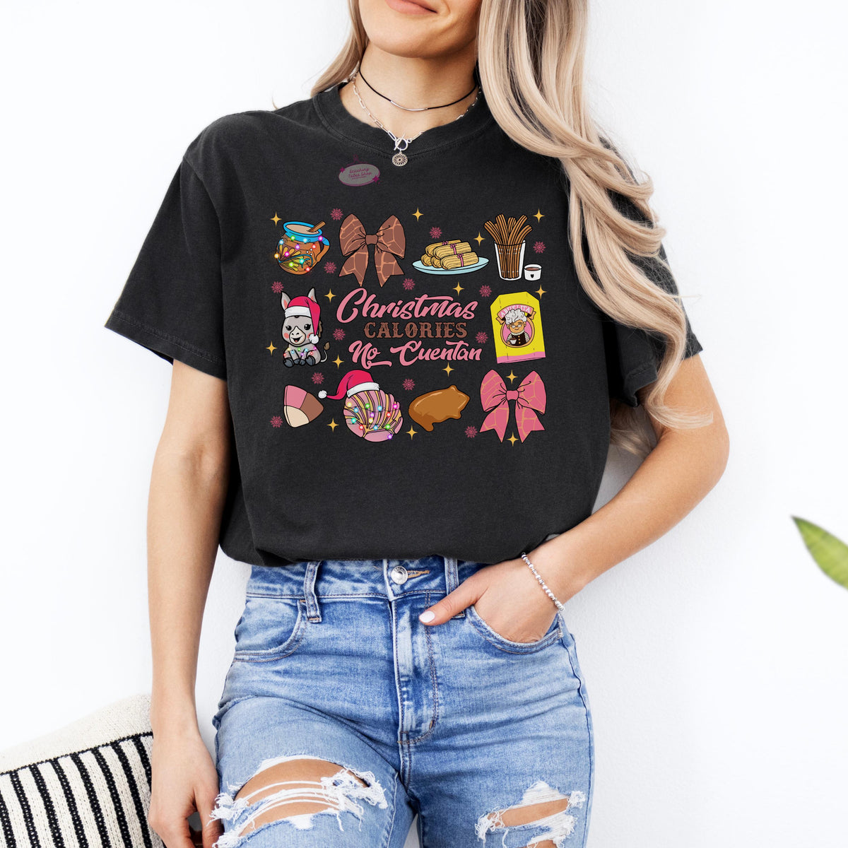 Christmas Calories No Cuentan Comfort Colors Tee, Latino Navidad Shirt