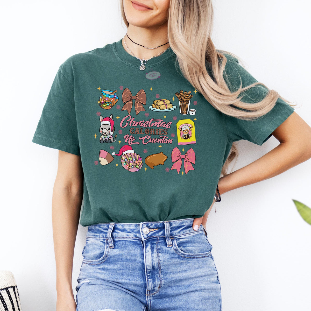 Christmas Calories No Cuentan Comfort Colors Tee, Latino Navidad Shirt