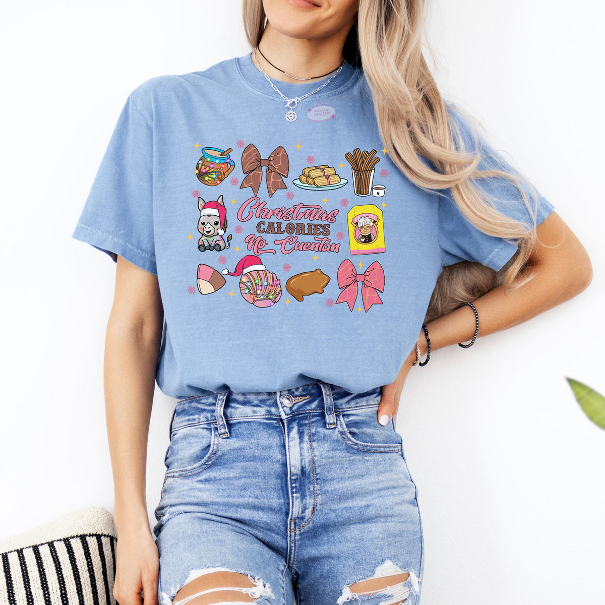 Christmas Calories No Cuentan Comfort Colors Tee, Latino Navidad Shirt