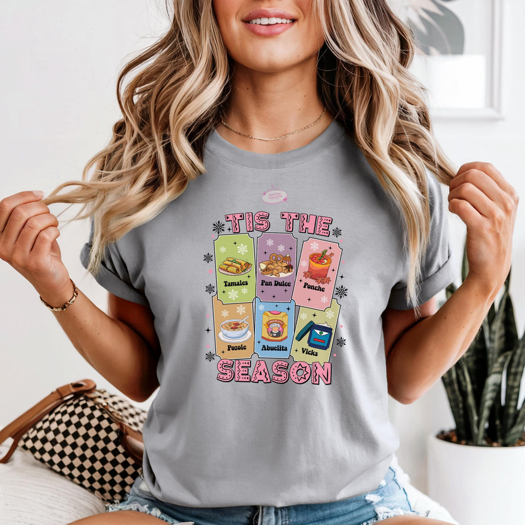 Tis The Season Tamales Sweatshirt, Latino Christmas Crewneck, Abuelita Sweater Gift