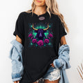 Taurus Zodiac Comfort Colors Tee, Celestial Bull & Roses