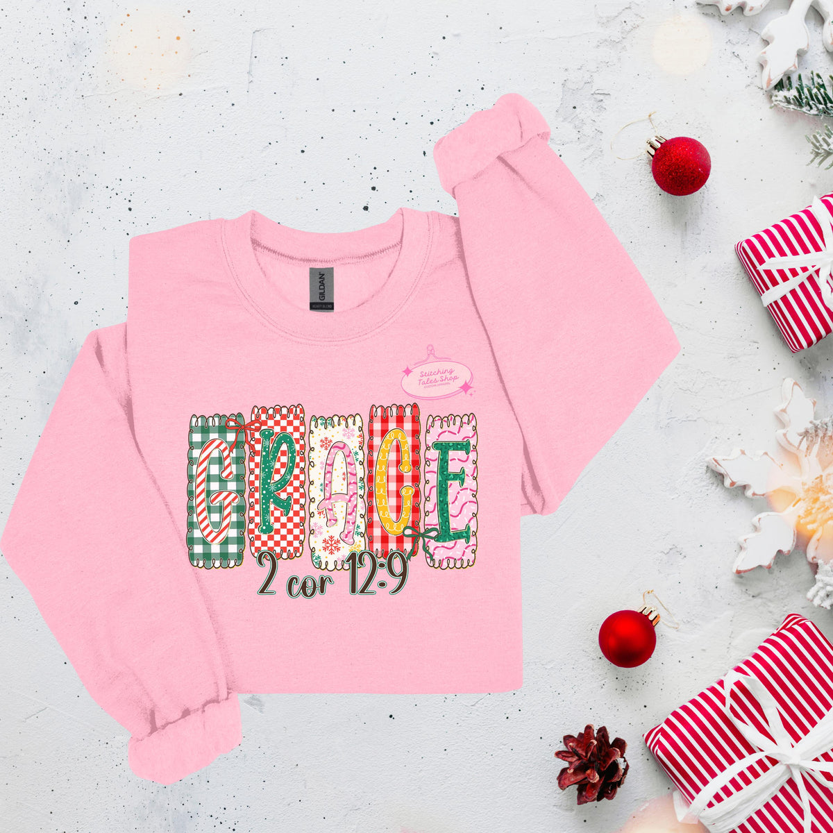 Grace 2 Corinthians 12:9 Shirt, Christian Christmas Gift
