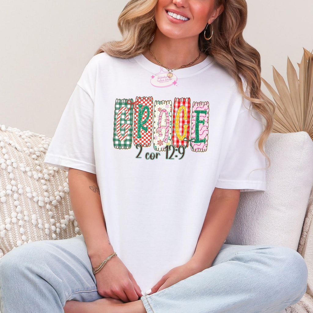 Grace 2 Corinthians 12:9 Shirt, Christian Christmas Gift