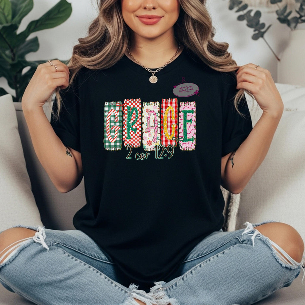 Grace 2 Corinthians 12:9 Shirt, Christian Christmas Gift