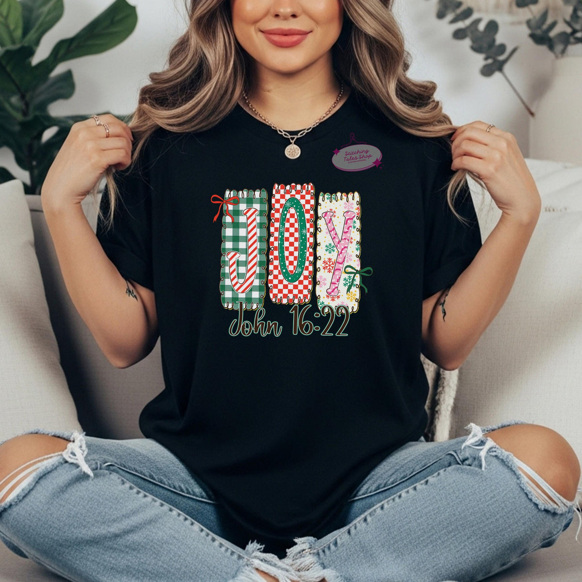 Joy John 16:22 Christmas Shirt, Christian Faith Tee