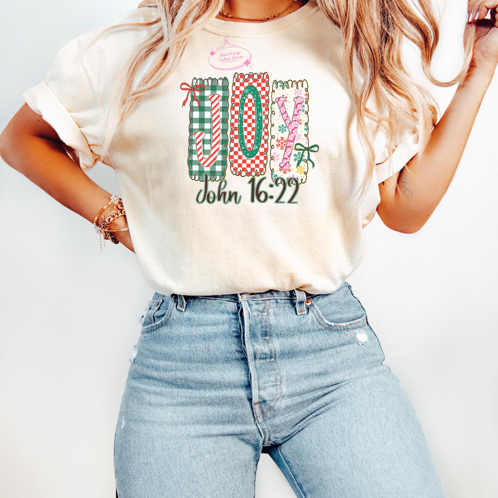 Joy John 16:22 Christmas Shirt, Christian Faith Tee