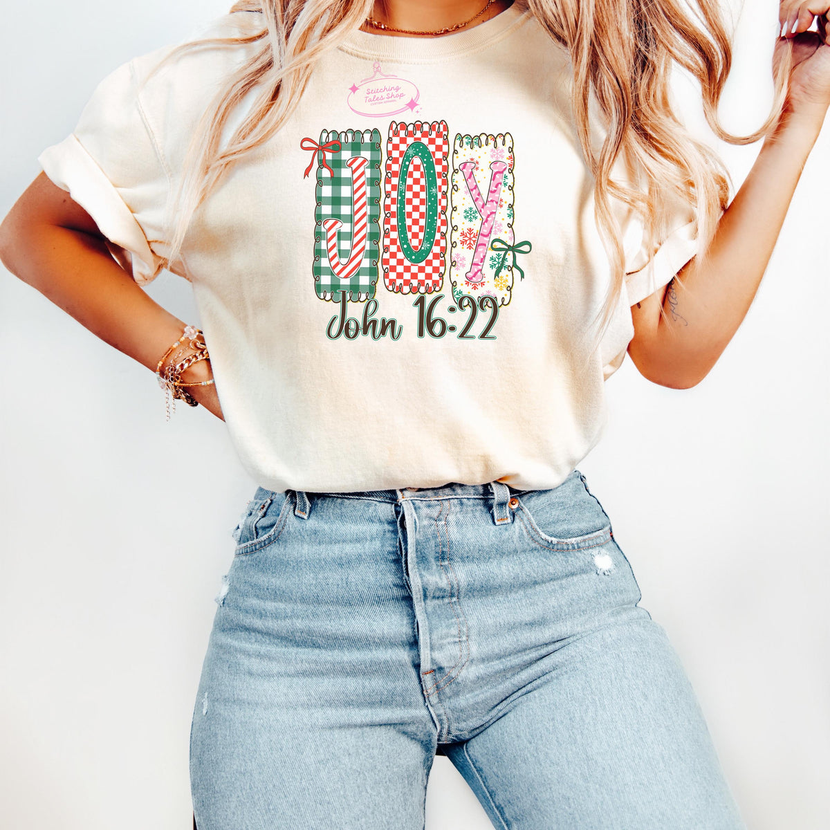 Joy John 16:22 Christmas Shirt, Christian Faith Tee