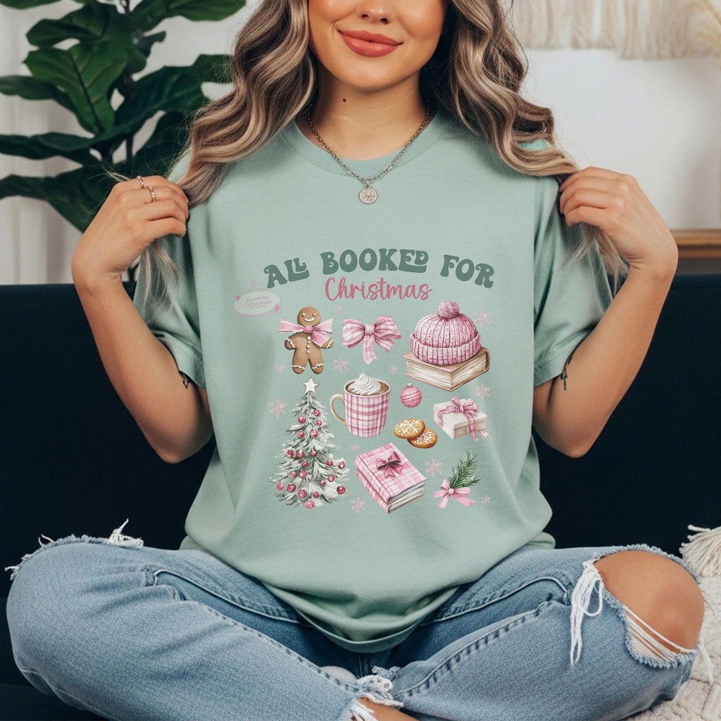 Book Lover Christmas Shirt, Cozy Holiday Reading, Comfort Colors