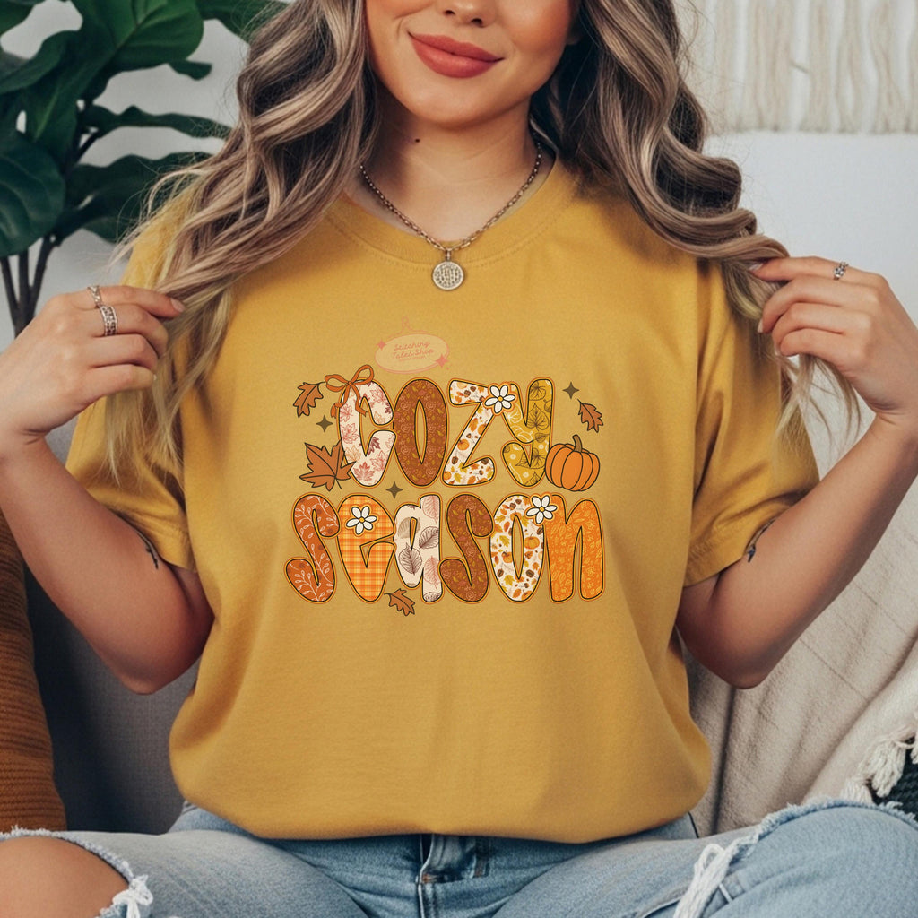 Retro Floral Cozy Season Sweatshirt, Autumn Vibes