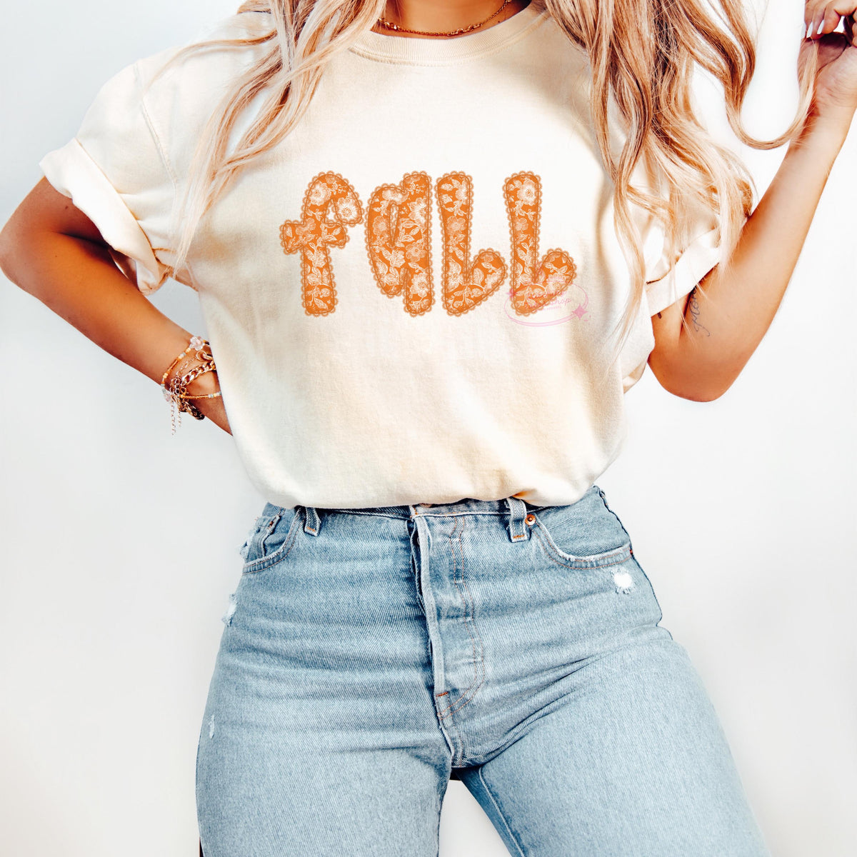 Floral Pumpkin Fall Shirt, Comfort Colors Tee