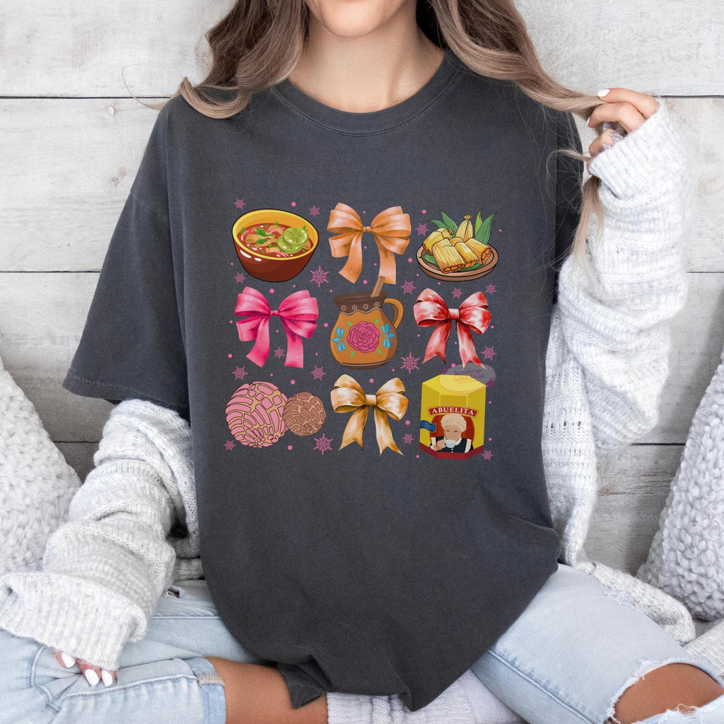 Coquette Christmas Shirt, Mexican Food Tee, Comfort Colors