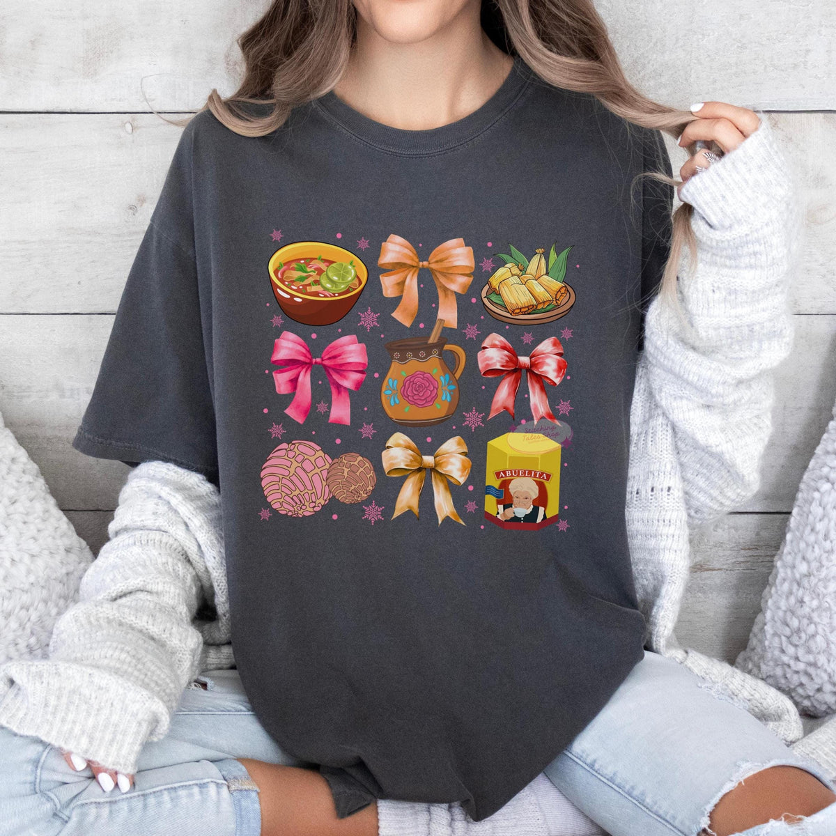 Coquette Christmas Shirt, Mexican Food Tee, Comfort Colors