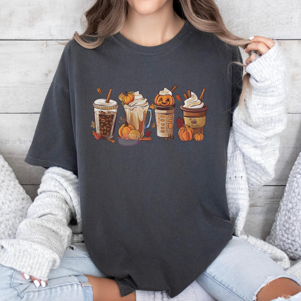 Pumpkin Spice Latte Shirt, Cozy Fall Drinks Tee or Sweatshirt