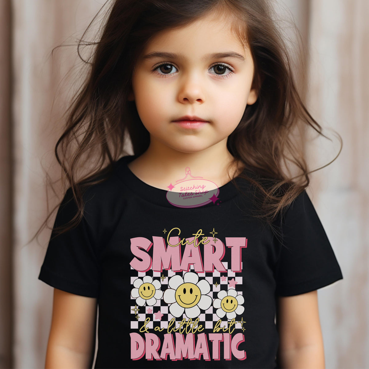 Retro Smiley Toddler Tee, Funny Graphic Kids Top