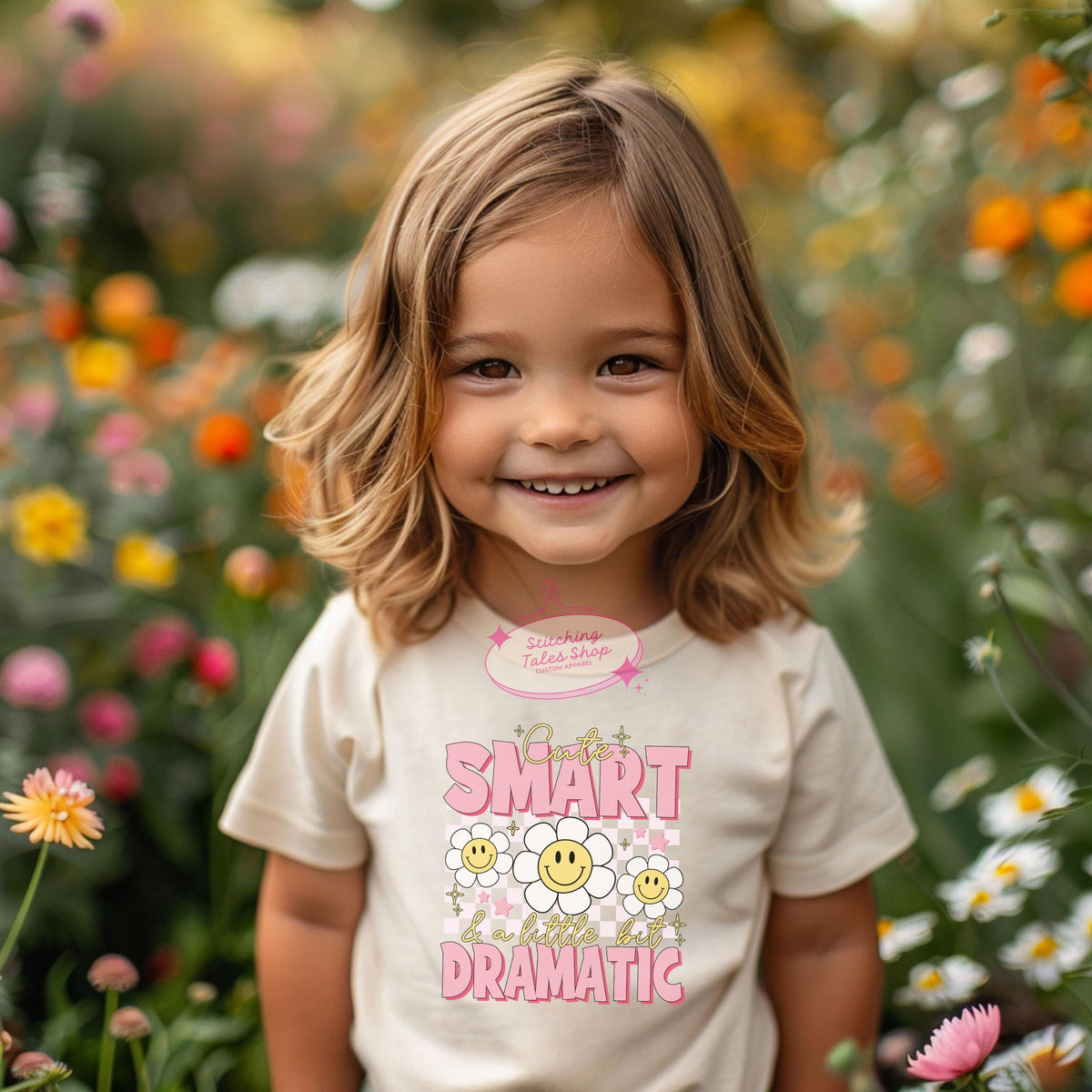 Retro Smiley Toddler Tee, Funny Graphic Kids Top