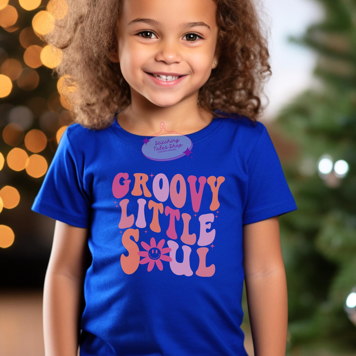 Groovy Little Soul Toddler Shirt, Retro Flower Kids Tee
